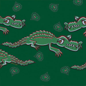 Close up of alligator surface design by Karen Lewis
