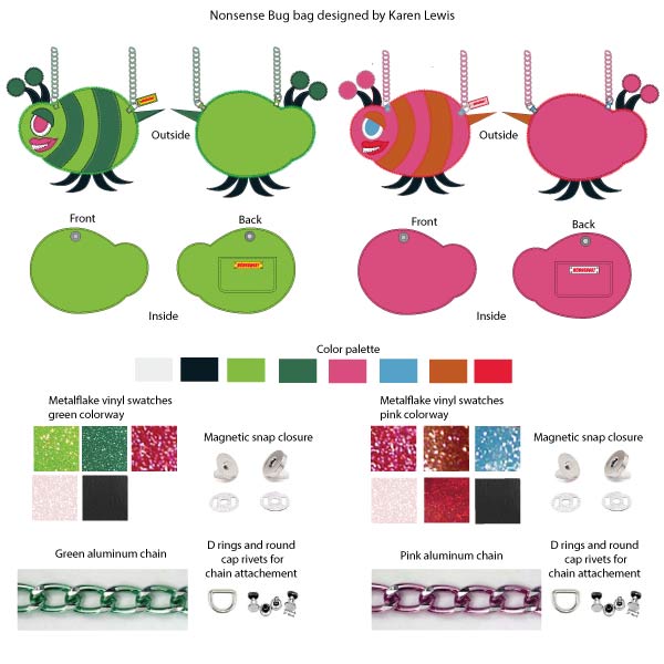 Nonsense Bug Bag design by Karen Lewis