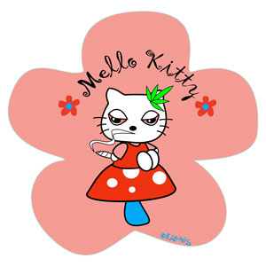 Artwork for parody of Hello Kitty by Karen Lewis