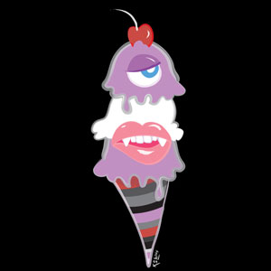 cyclops monster ice cream cone